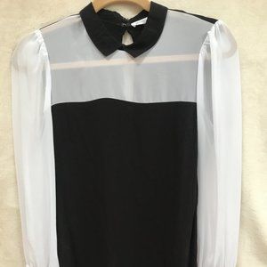 BCBGeneration Color Block Blouse Beautiful Size XS $88 retail